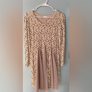 Altar’d State lace beige formal dress
